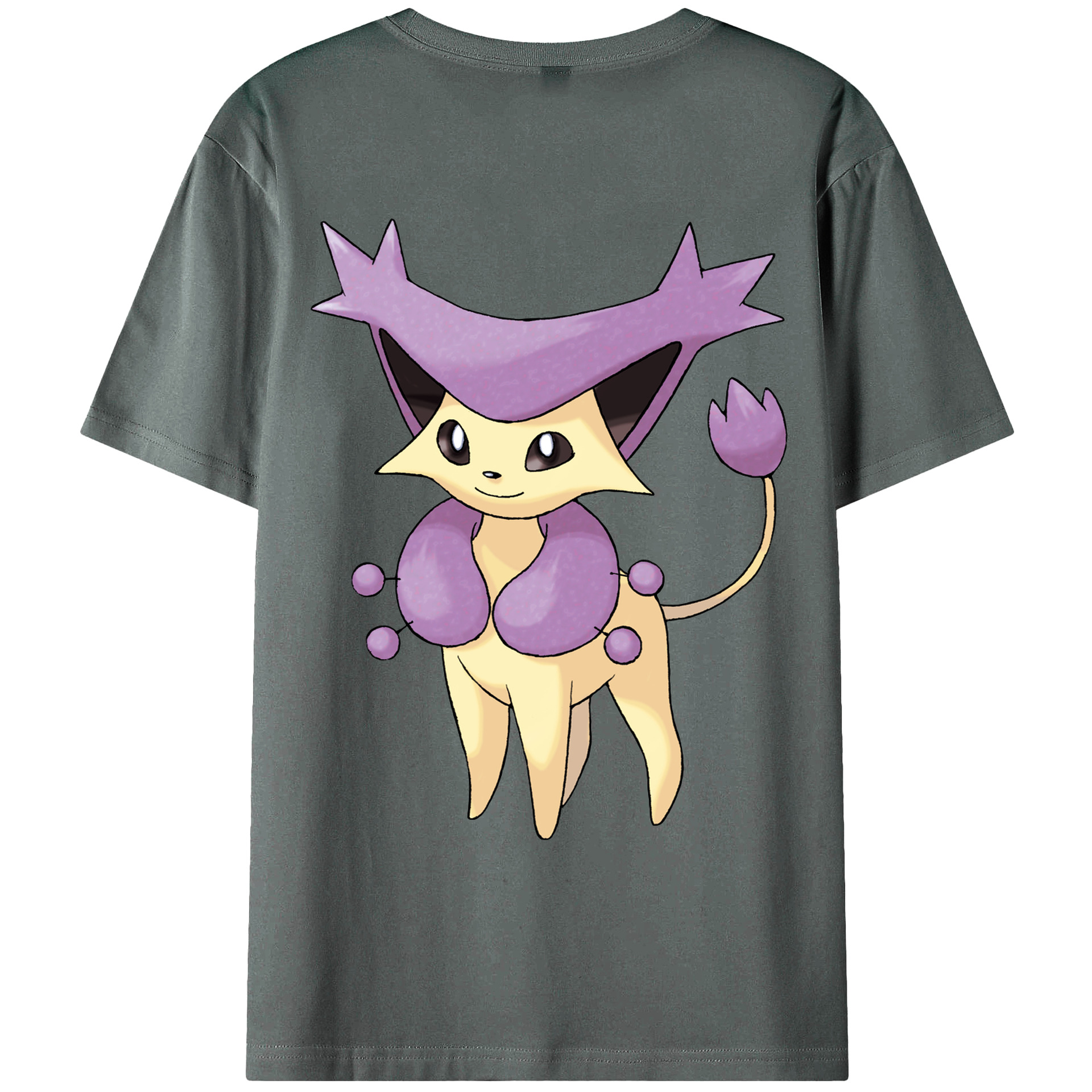 （画像用） ポケットモンスター Pokémon 綿100％ メンズ半袖Tシャツ（バックプリント） 通気性